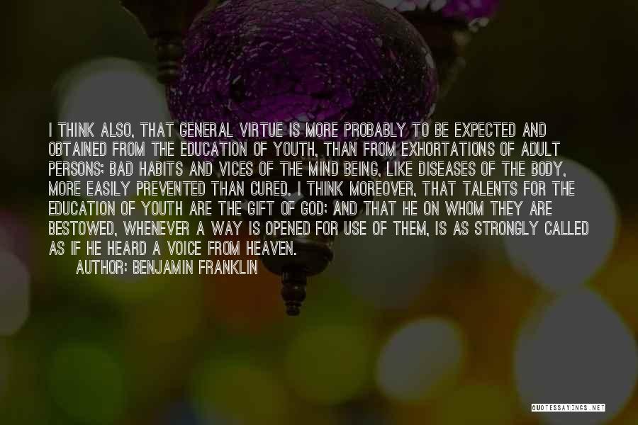 God And Youth Quotes By Benjamin Franklin