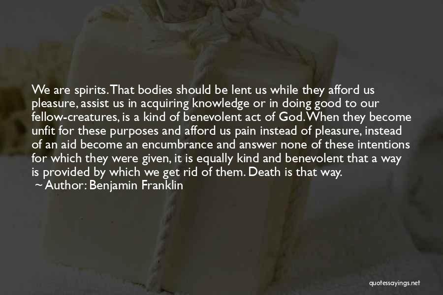 God Answer Quotes By Benjamin Franklin