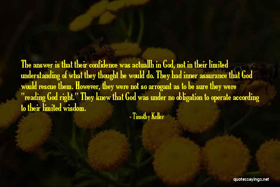 God Answer Quotes By Timothy Keller