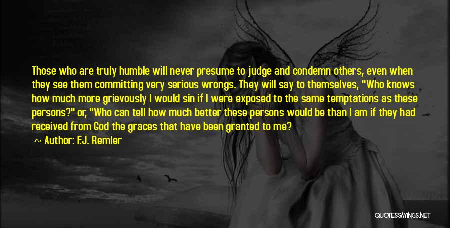 God As Judge Quotes By F.J. Remler