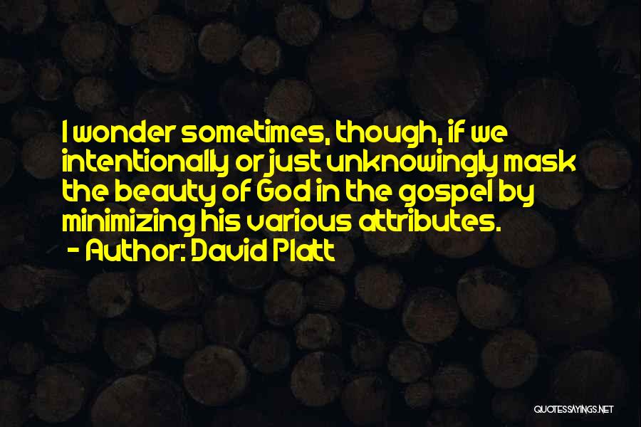 God Attributes Quotes By David Platt