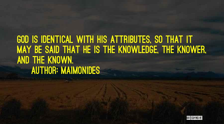 God Attributes Quotes By Maimonides