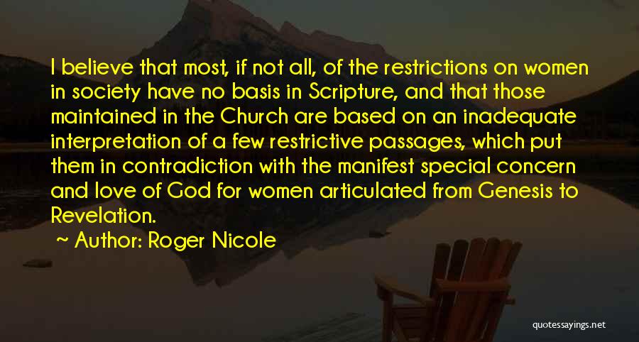 God Based Quotes By Roger Nicole