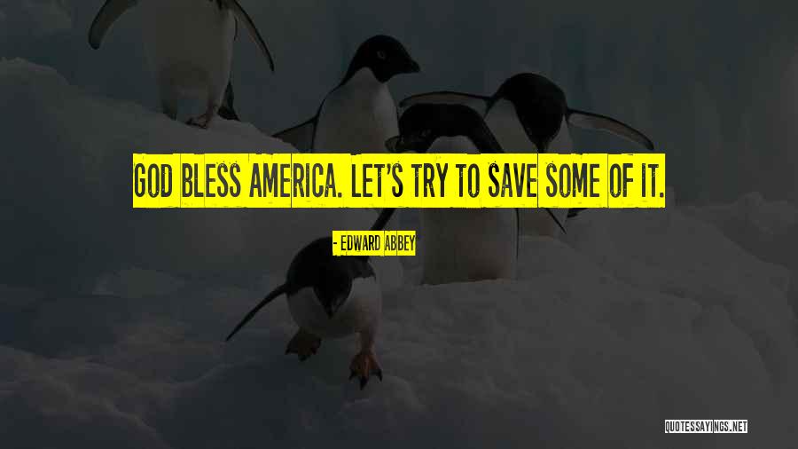 God Bless America Quotes By Edward Abbey