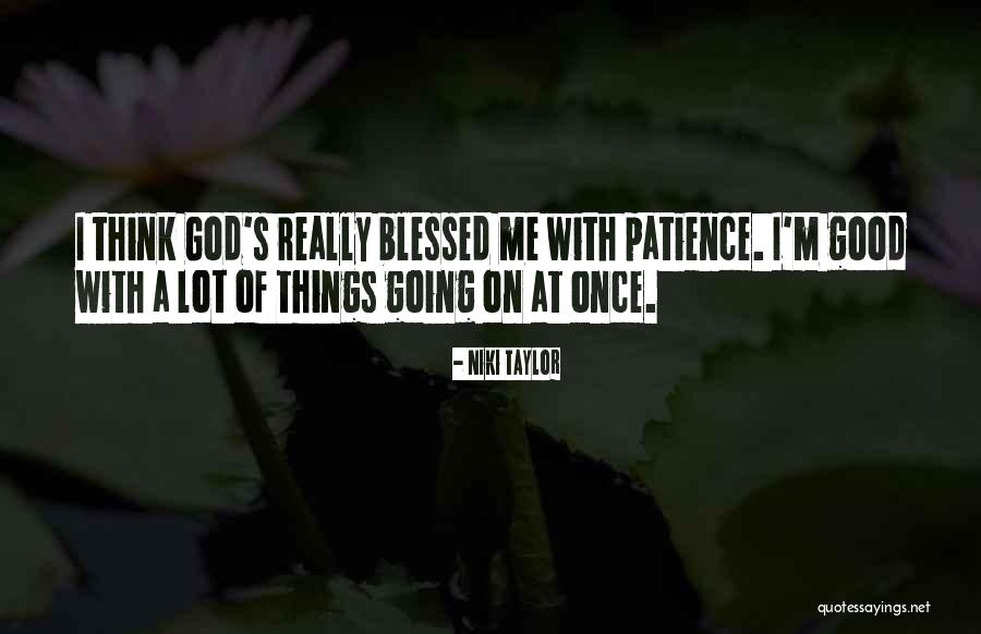 God Blessed Me Quotes By Niki Taylor