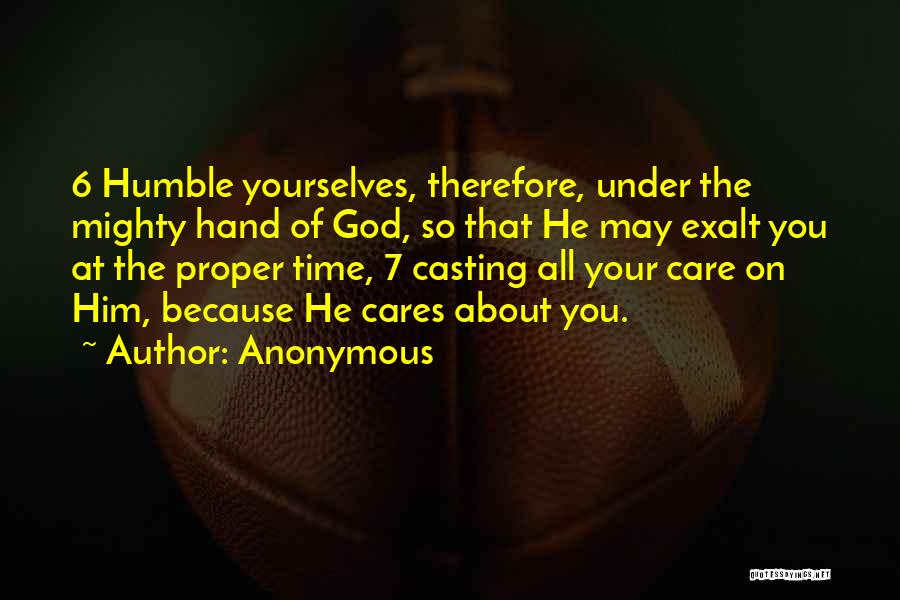 God Cares Quotes By Anonymous