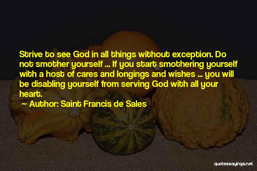 God Cares Quotes By Saint Francis De Sales