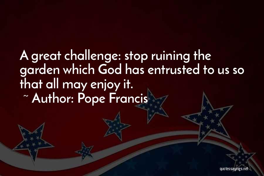 God Challenges Us Quotes By Pope Francis