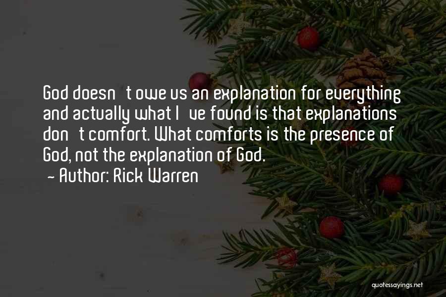 God Comforts Us Quotes By Rick Warren