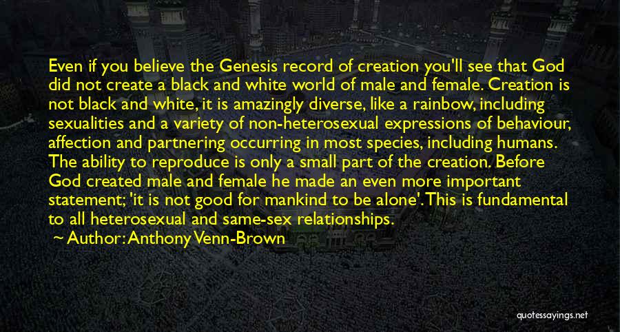 God Created Eve Quotes By Anthony Venn-Brown