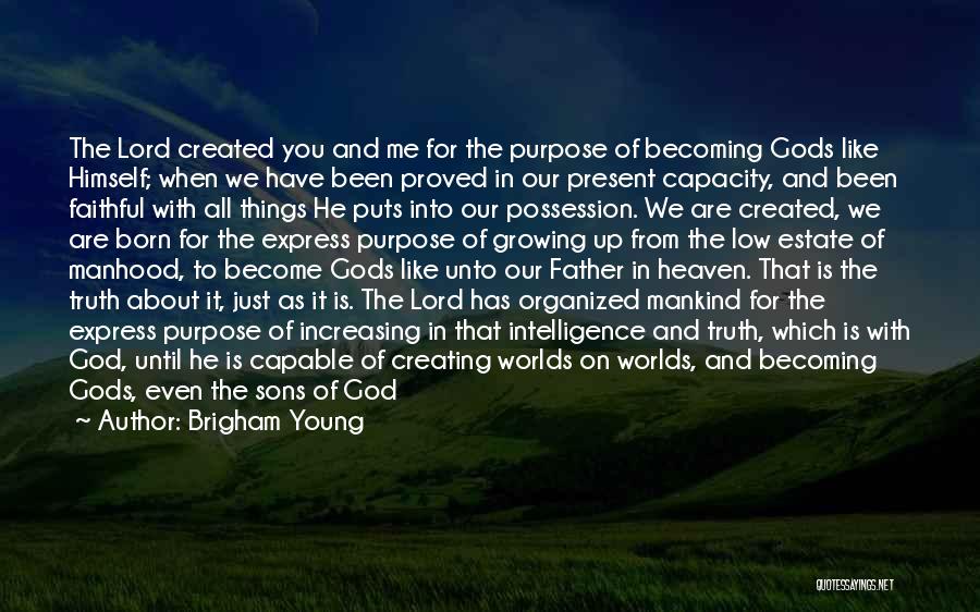 God Creating You Quotes By Brigham Young