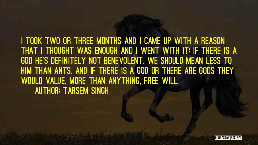 God Free Will Quotes By Tarsem Singh