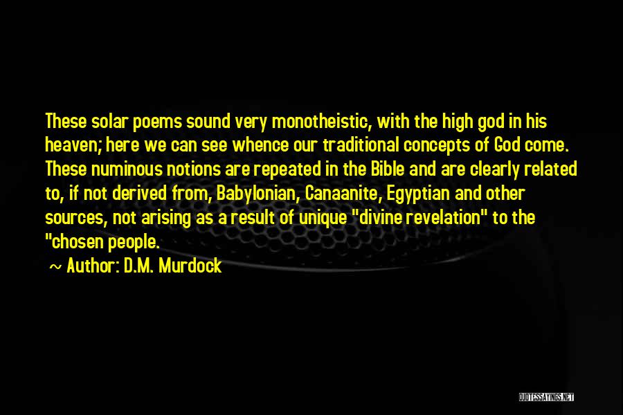 God From The Bible Quotes By D.M. Murdock