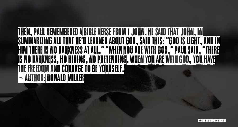 God From The Bible Quotes By Donald Miller
