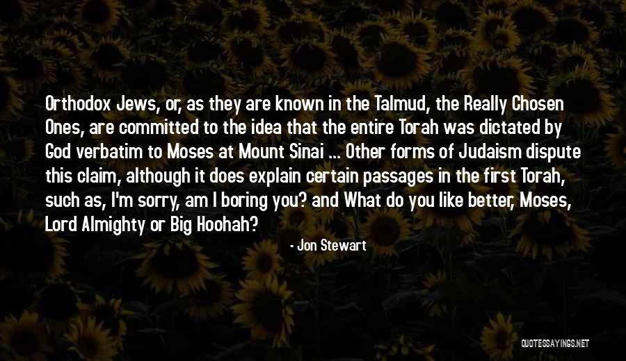 God From The Torah Quotes By Jon Stewart