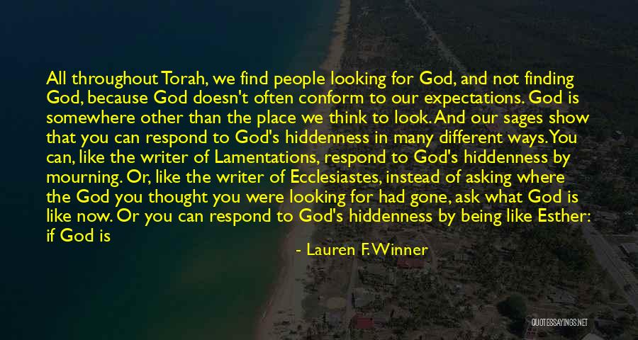 God From The Torah Quotes By Lauren F. Winner