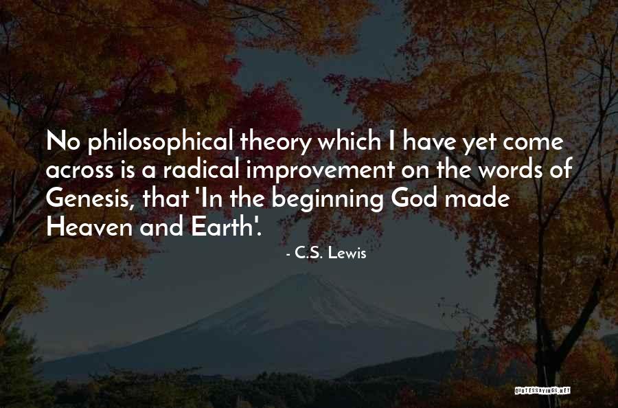 God Genesis Quotes By C.S. Lewis God Genesis Quotes By C.S. Lewis