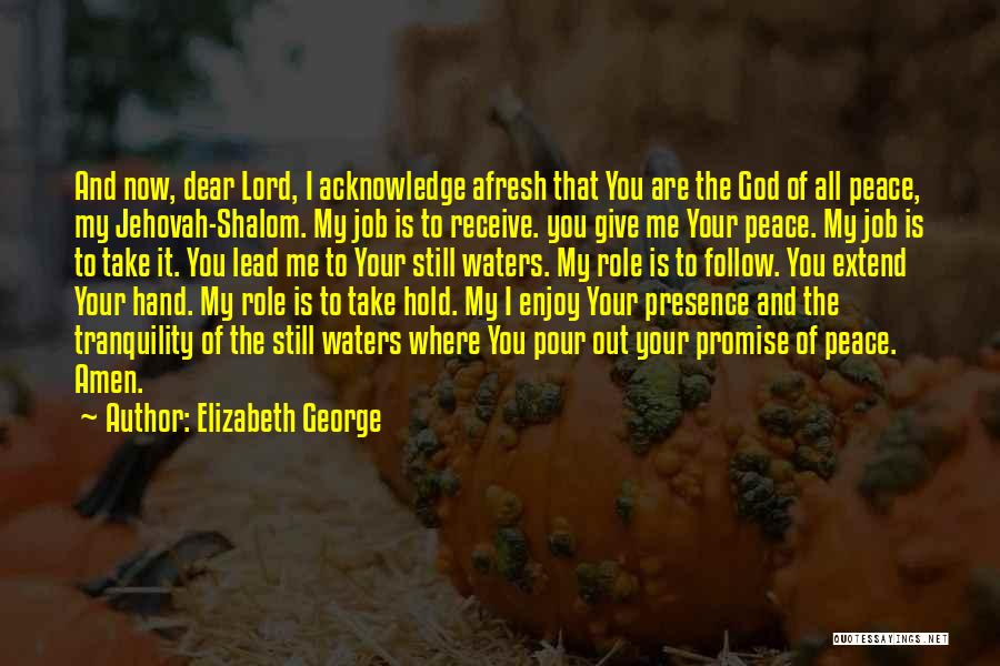 God Give You Peace Quotes By Elizabeth George