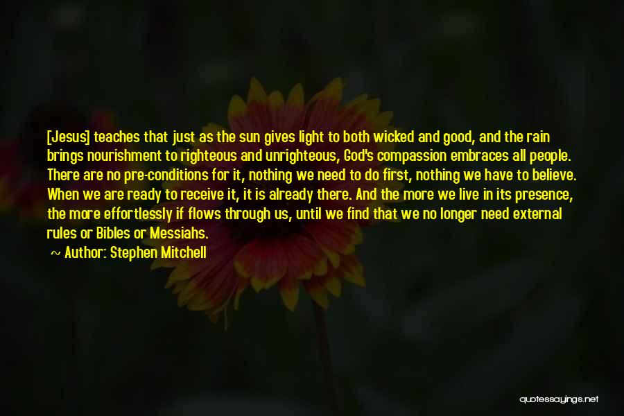 God Gives Us What We Need Quotes By Stephen Mitchell