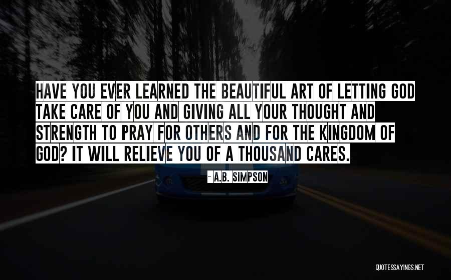 God Giving You Strength Quotes By A.B. Simpson