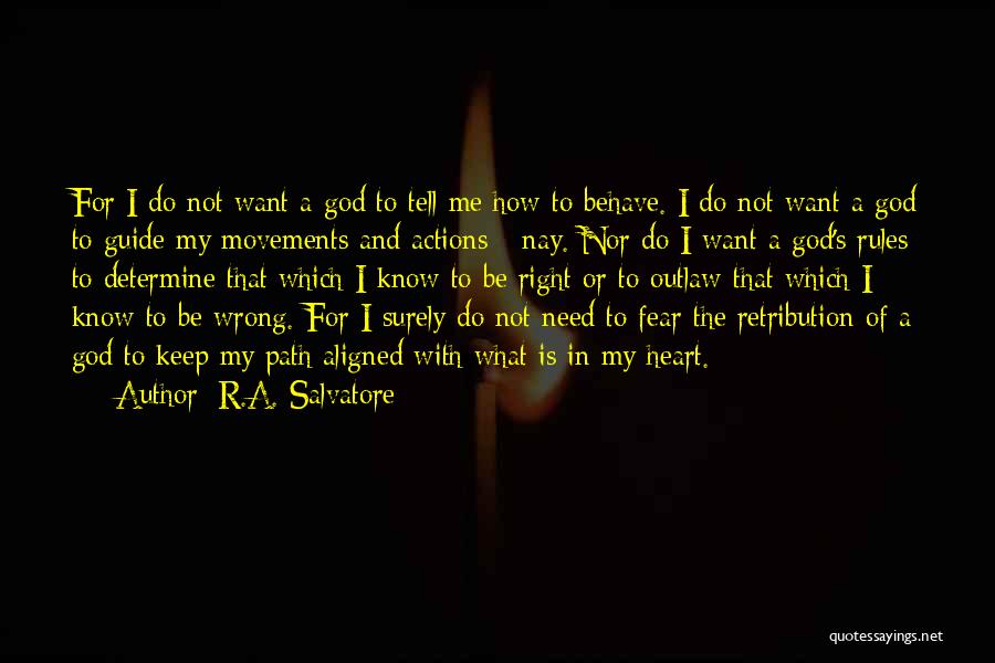 God Guide Me Quotes By R.A. Salvatore