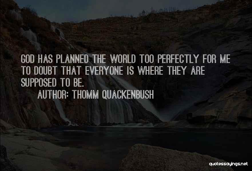 God Has A Plan For Everyone Quotes By Thomm Quackenbush