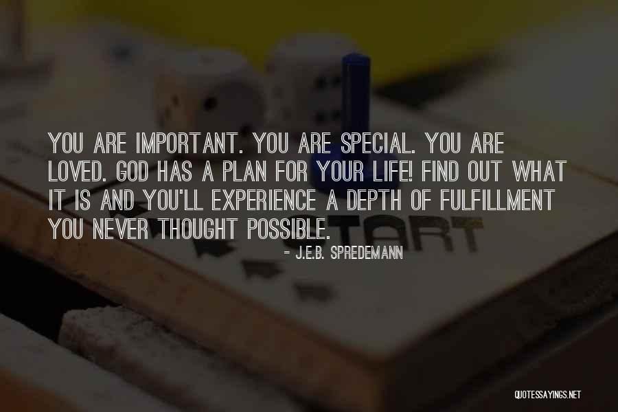 God Has A Plan For You Quotes By J.E.B. Spredemann