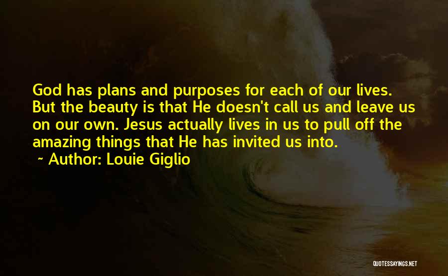 God Has Plan For Us Quotes By Louie Giglio