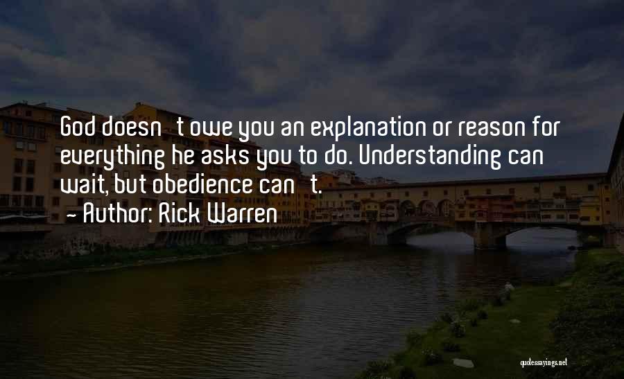 God Has Reason For Everything Quotes By Rick Warren