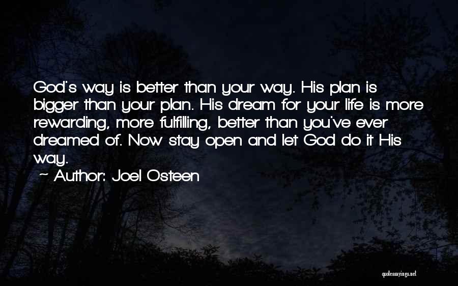 God Having A Bigger Plan Quotes By Joel Osteen
