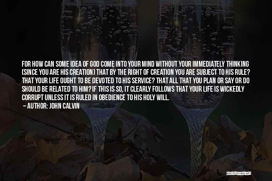 God Having A Plan For My Life Quotes By John Calvin