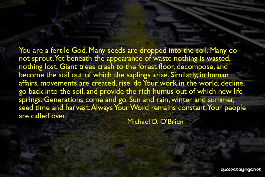 God Having Your Back Quotes By Michael D. O'Brien God Having Your Back Quotes By Michael D. O'Brien