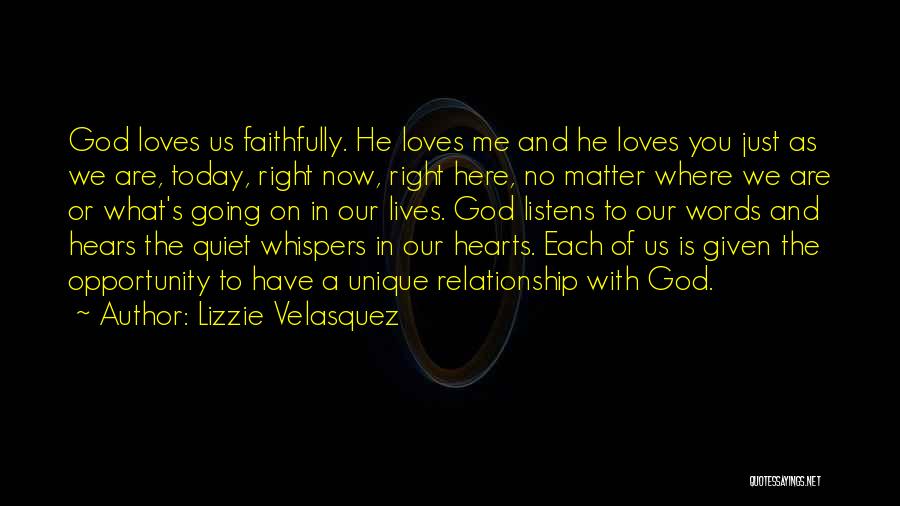 God Hears Me Quotes By Lizzie Velasquez