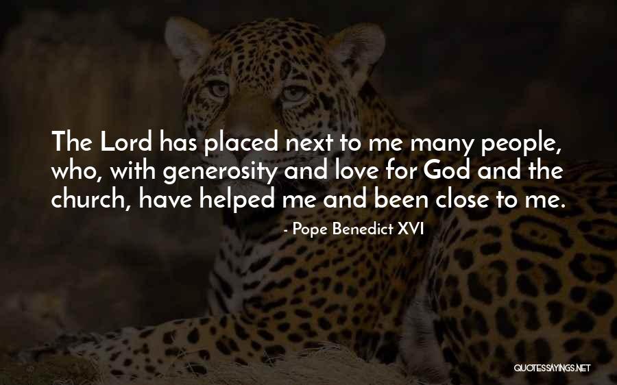 God Helped Me Quotes By Pope Benedict XVI God Helped Me Quotes By Pope Benedict XVI