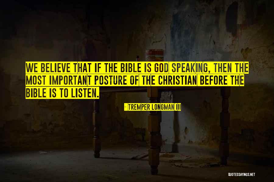 God Important Quotes By Tremper Longman III God Important Quotes By Tremper Longman III