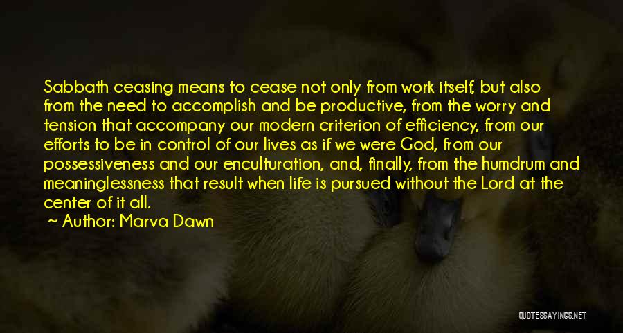 God In Control Quotes By Marva Dawn