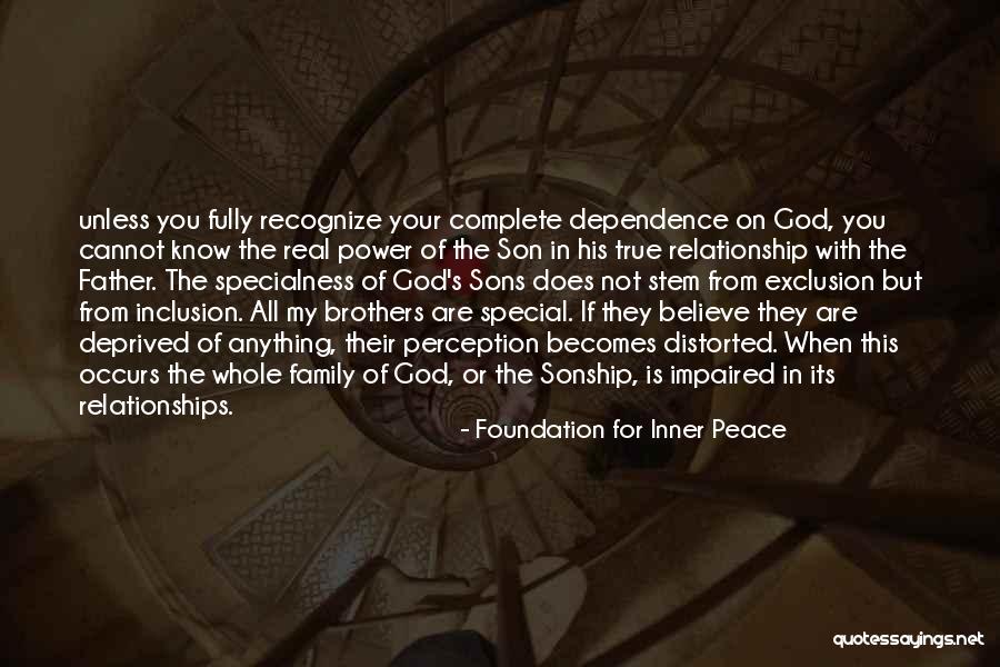 God Inner Peace Quotes By Foundation For Inner Peace