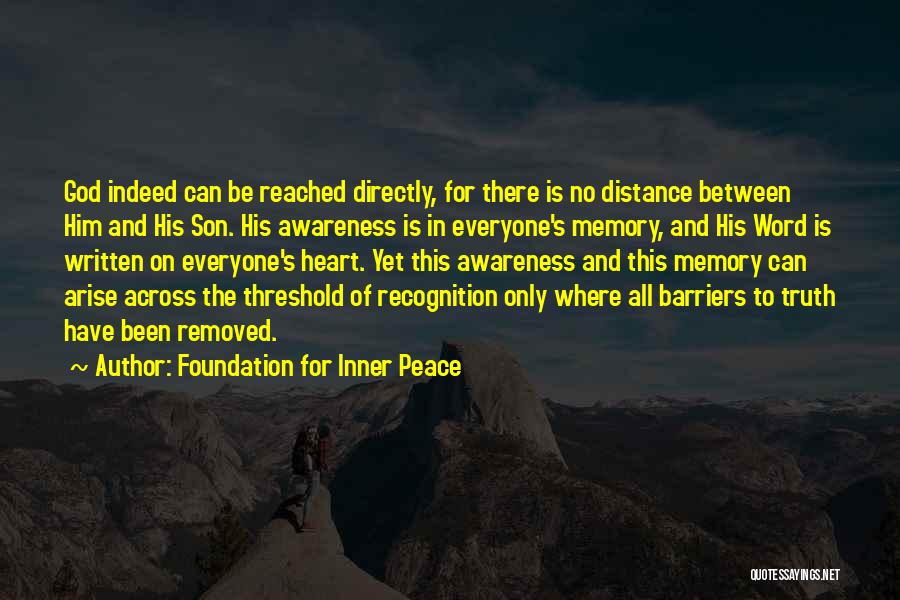 God Inner Peace Quotes By Foundation For Inner Peace