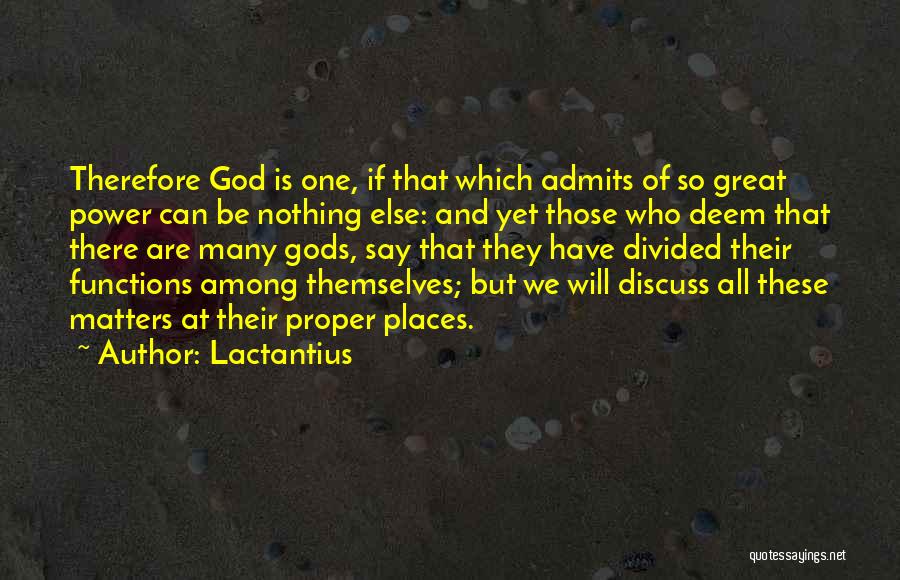 God Is All That Matters Quotes By Lactantius