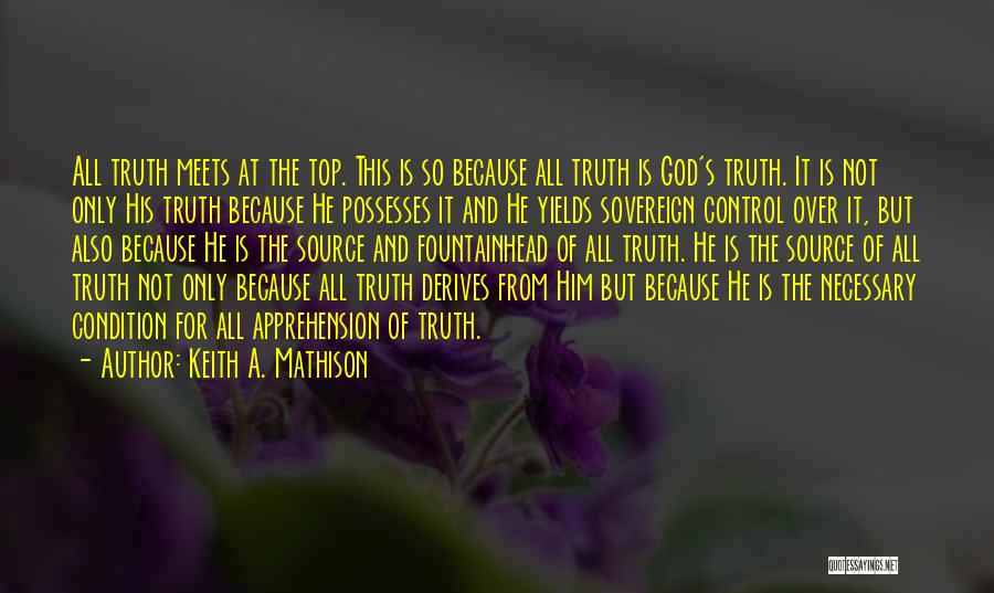 God Is Control Quotes By Keith A. Mathison