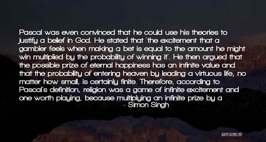 God Is Playing With Me Quotes By Simon Singh