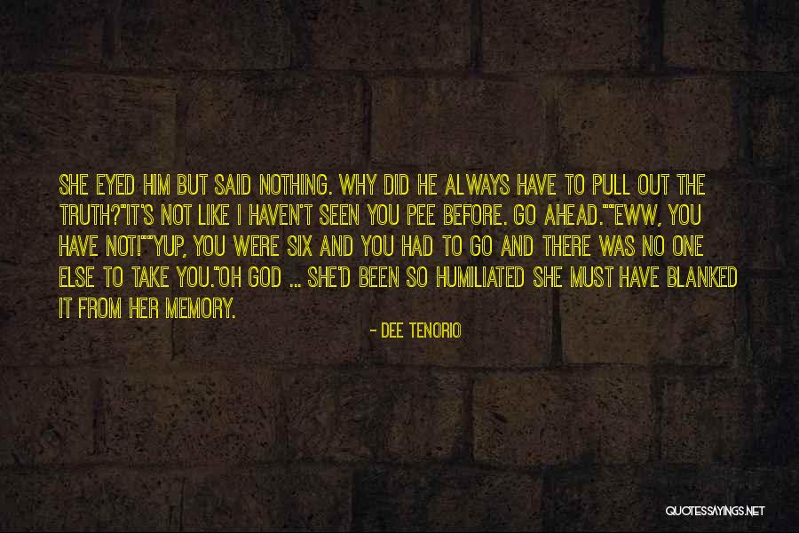 God Is There When No One Else Is Quotes By Dee Tenorio