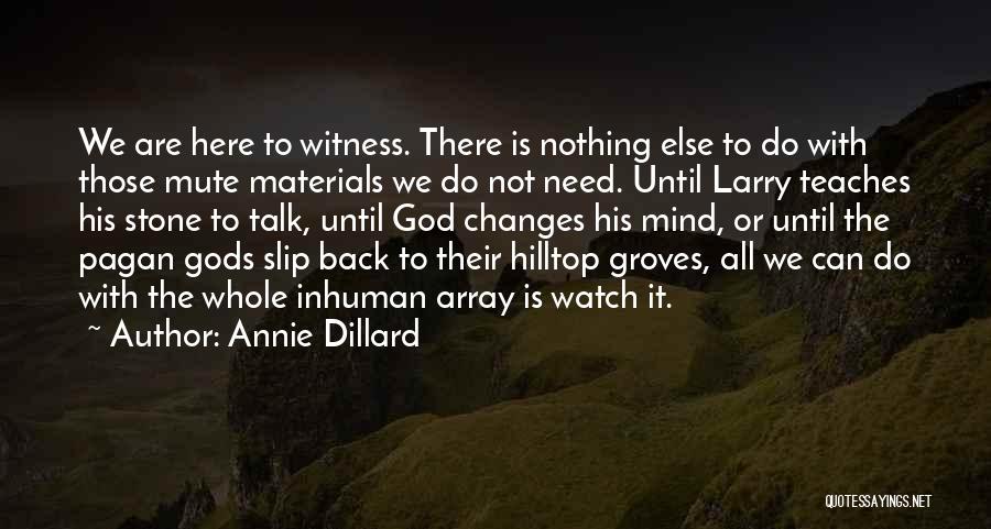 God Is Watching Quotes By Annie Dillard