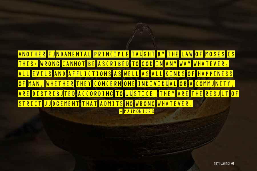 God Judgement Quotes By Maimonides God Judgement Quotes By Maimonides