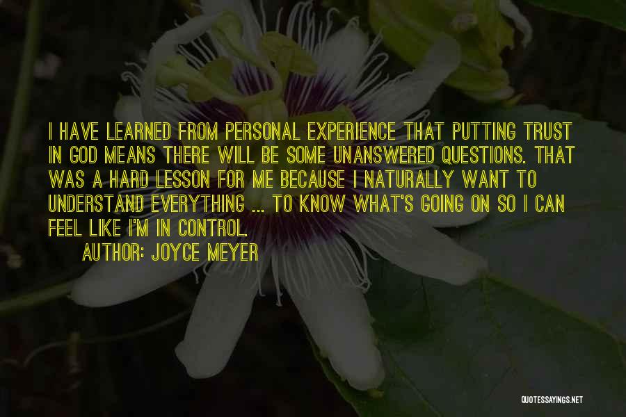 God Know Everything Quotes By Joyce Meyer