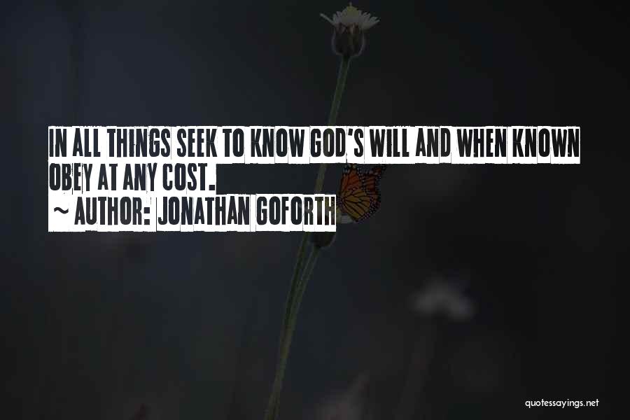 God Knowing All Quotes By Jonathan Goforth