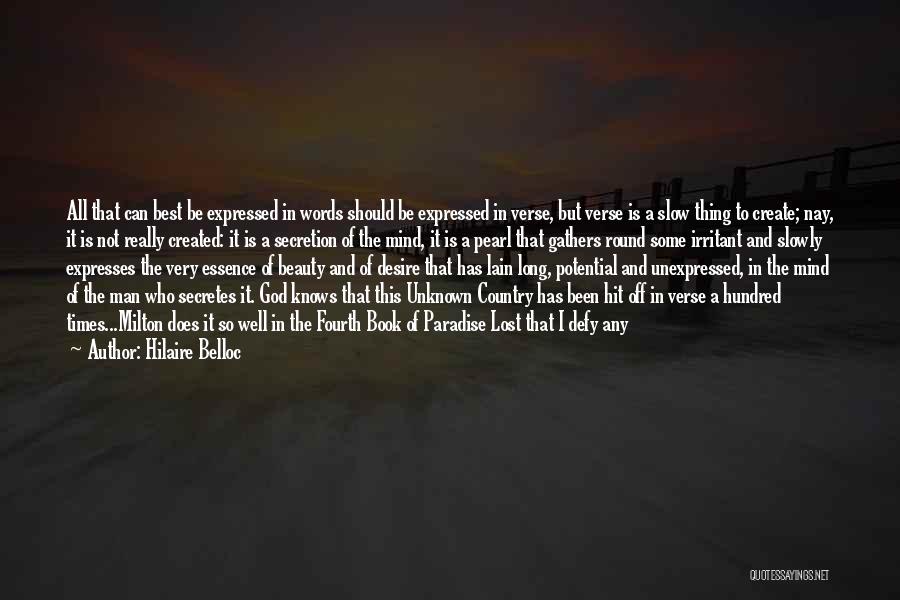 God Knows Best Quotes By Hilaire Belloc