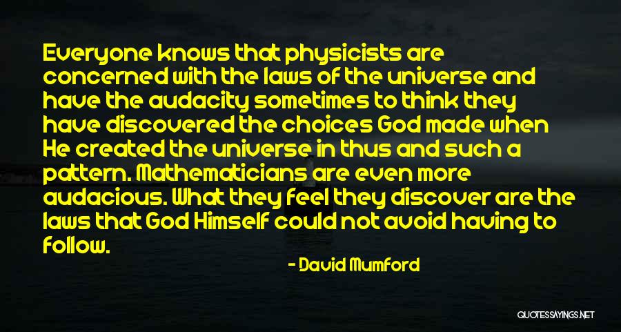 God Knows The Best For Us Quotes By David Mumford