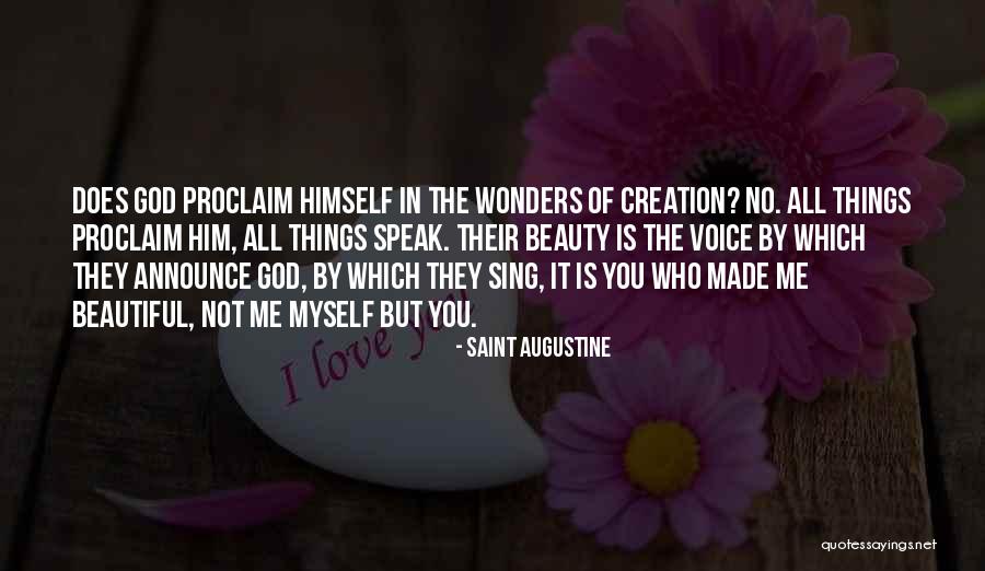 God Made Beauty Quotes By Saint Augustine