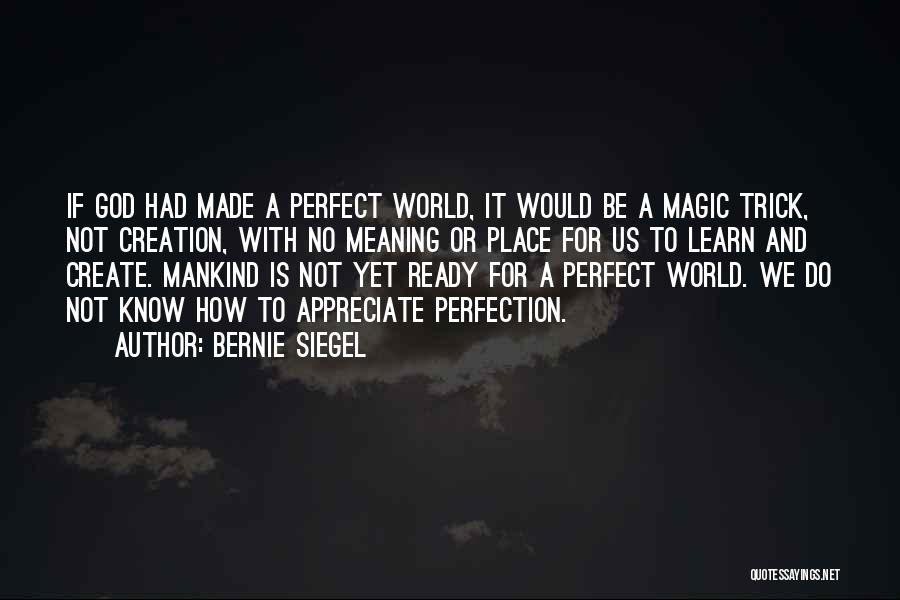 God Made Me Perfect Quotes By Bernie Siegel